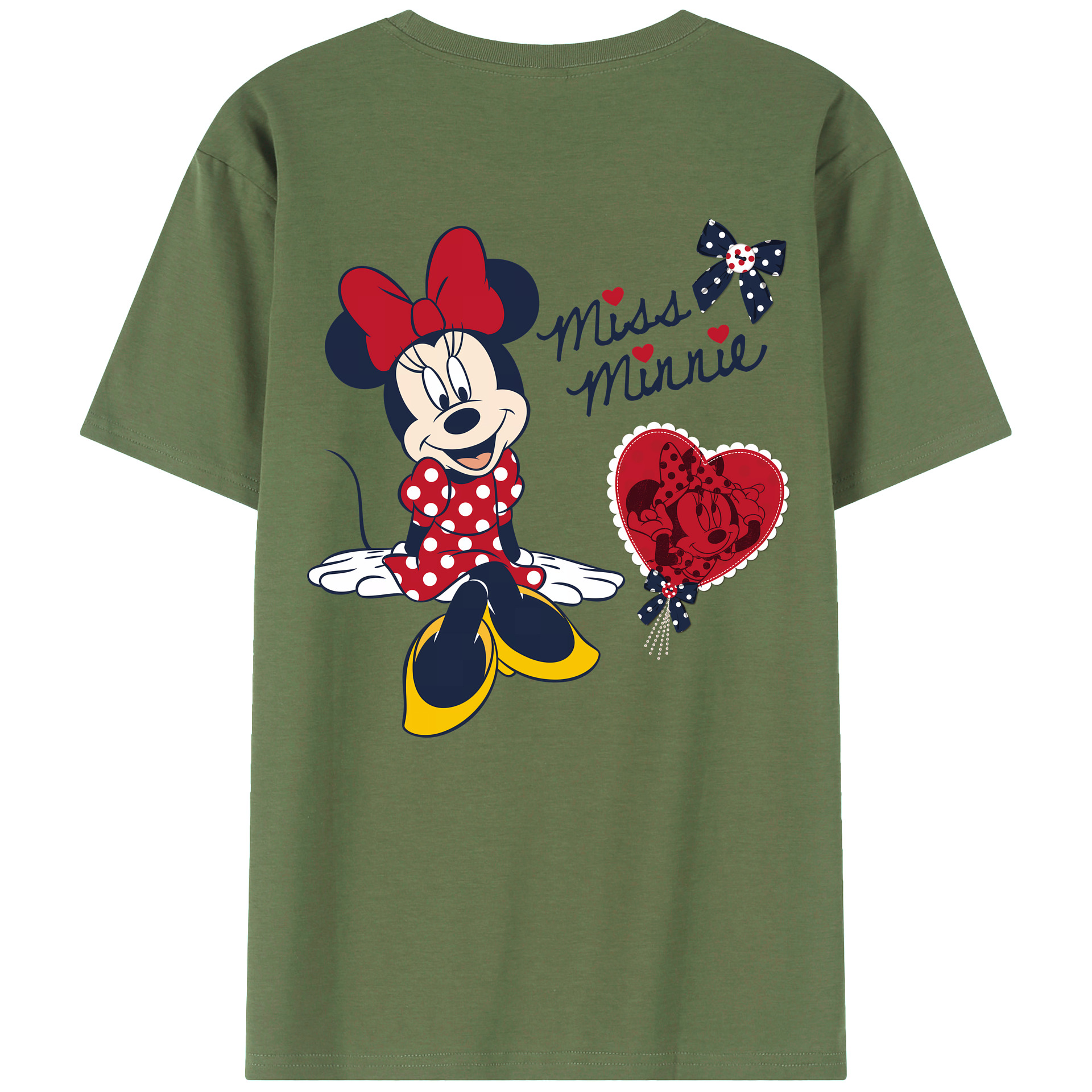 （画像用） ミッキーマウス Mickey Mouse 綿100％ メンズ半袖Tシャツ（バックプリント） 通気性